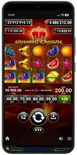 200 Credits Gewinn in Shining Crown